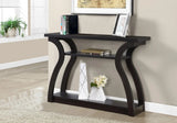 47" Espresso Floor Shelf Console Table With Storage - Homeroots