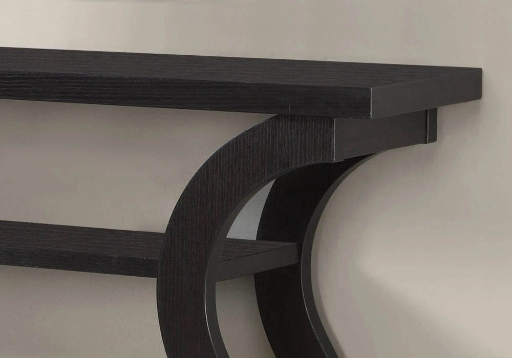 47" Espresso Floor Shelf Console Table With Storage - Homeroots - Flyclothing LLC