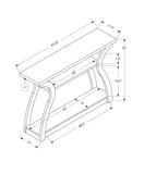 47" Taupe Floor Shelf Console Table With Storage - Homeroots