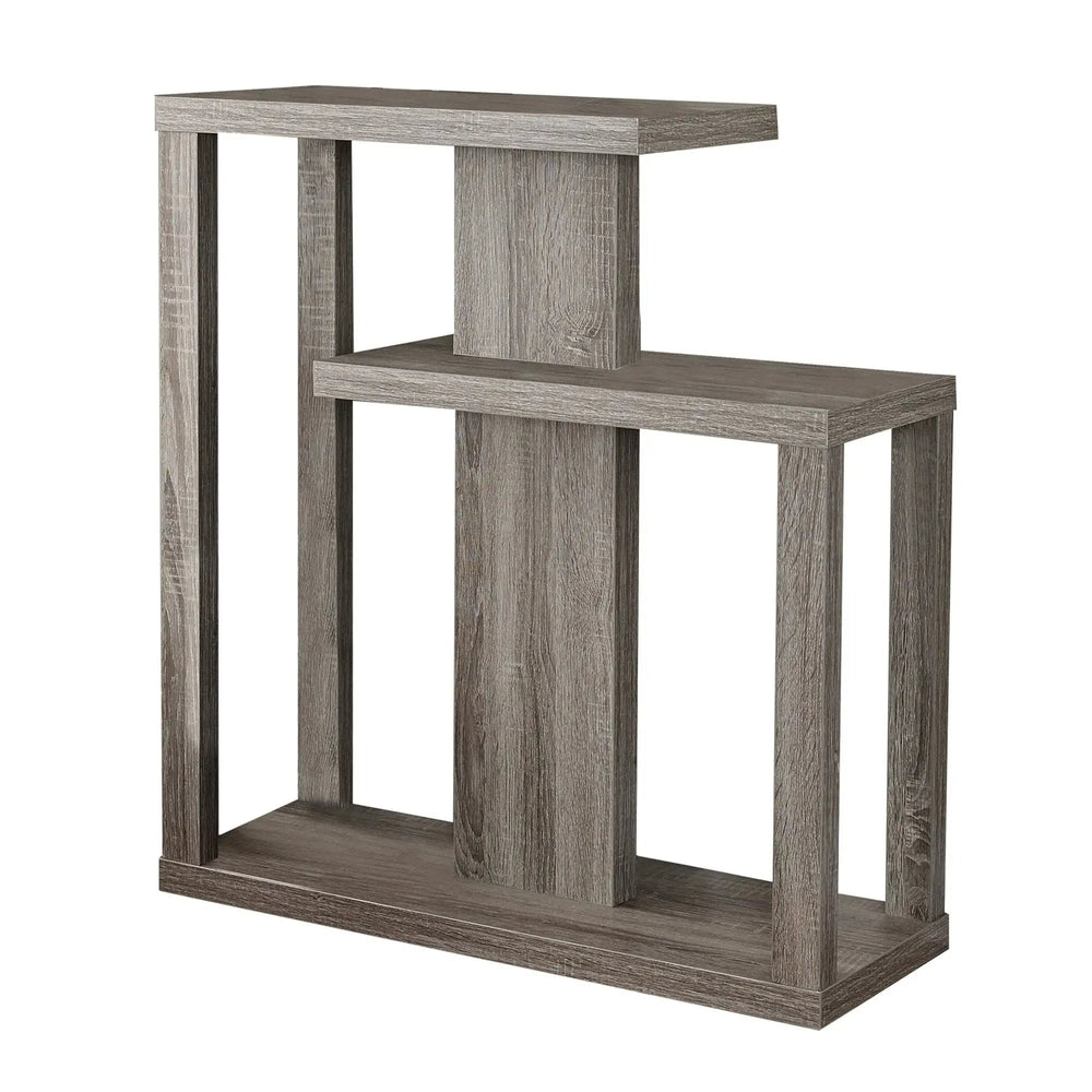 32" Taupe Free form Floor Shelf Console Table With Storage - Homeroots