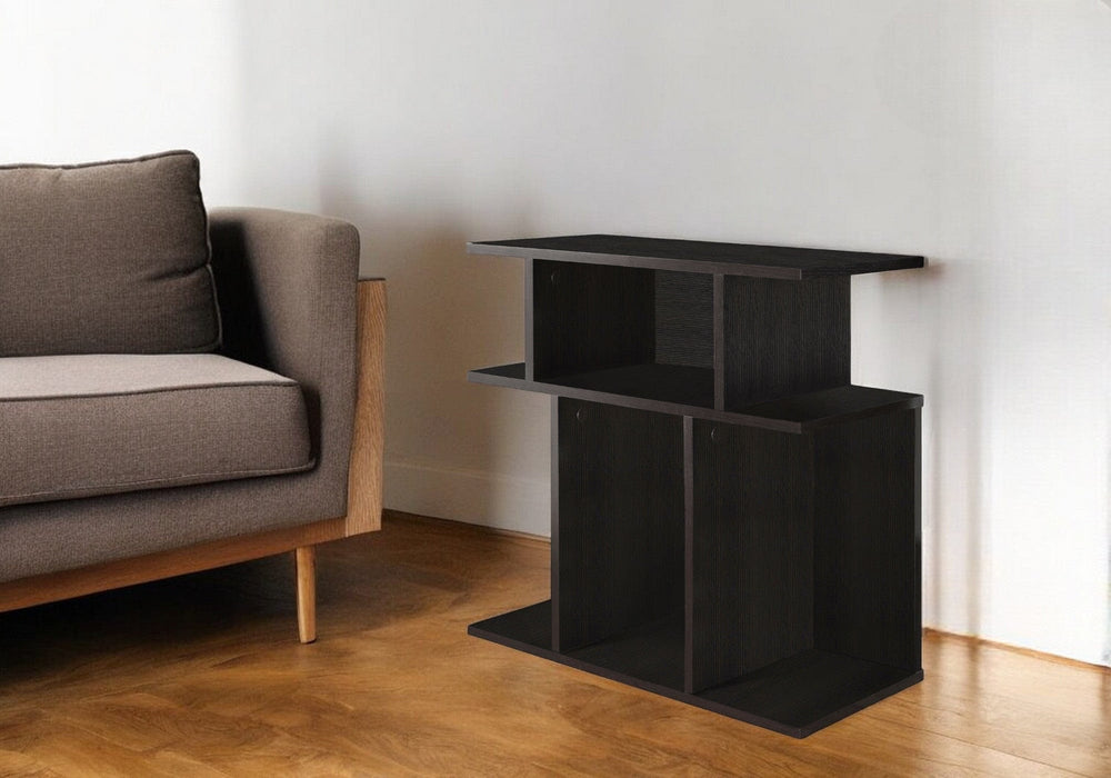 24" Brown Wood End Table With 6 - Homeroots - Flyclothing LLC