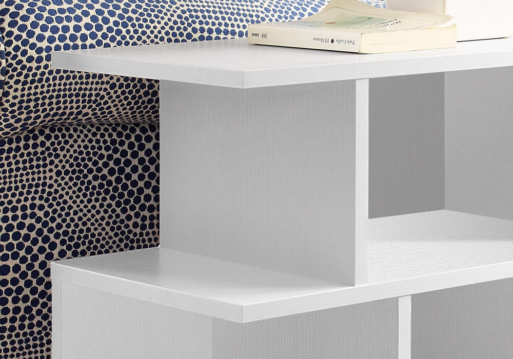 24" White Wood End Table With 6 - Homeroots - Flyclothing LLC