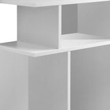 24" White Wood End Table With 6 - Homeroots