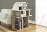 24" Deep Taupe End Table With 6 - Homeroots - Flyclothing LLC