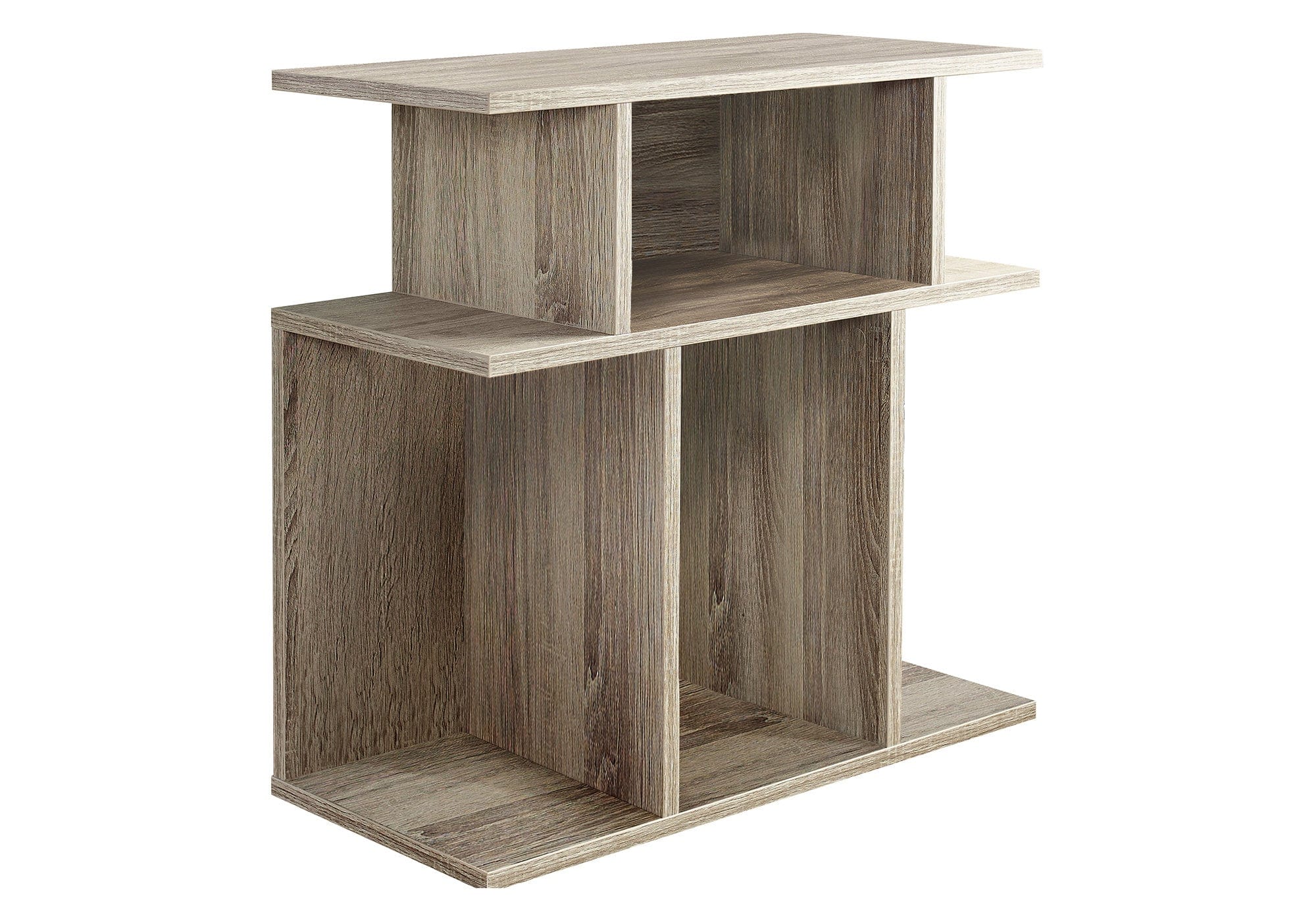 24" Deep Taupe End Table With 6 - Homeroots - Flyclothing LLC