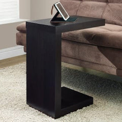 11.5" X 18" X 24" Cappuccino Hollow Core Particle Board  Accent Table - Homeroots