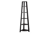 71" Espresso Wood Five Tier Corner Bookcase - Homeroots - Flyclothing LLC