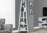 71" White Wood Corner Bookcase - Homeroots - Flyclothing LLC