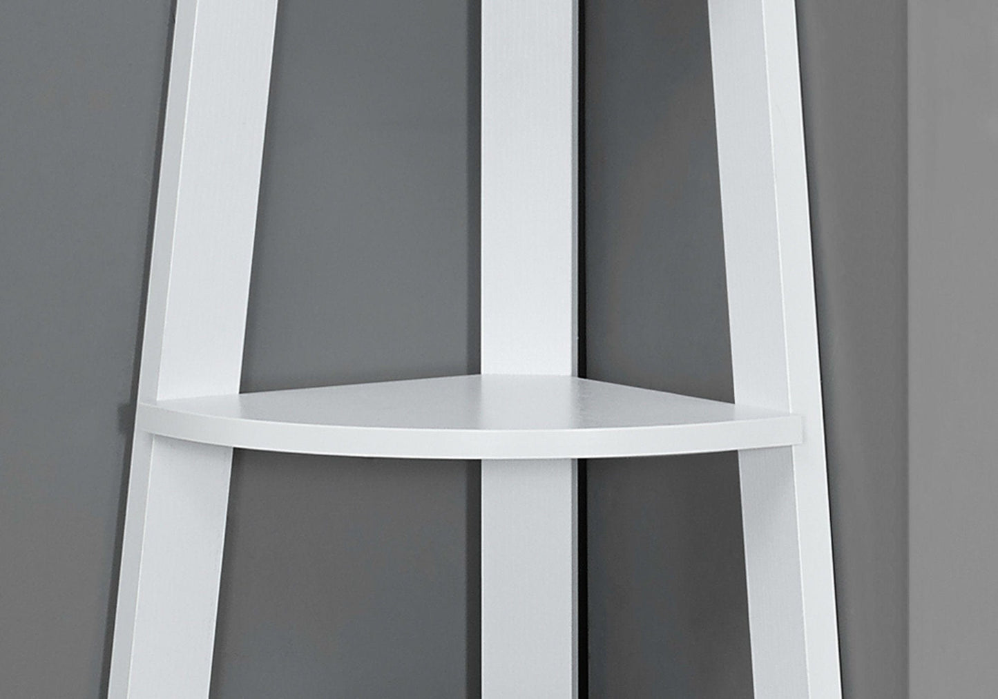 71" White Wood Corner Bookcase - Homeroots - Flyclothing LLC