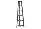 71" Taupe Wood Corner Bookcase - Homeroots - Flyclothing LLC
