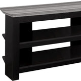 42" Black and Gray Open Shelving TV Stand - Homeroots