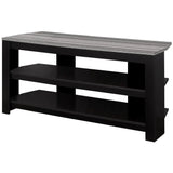 42" Black and Gray Open Shelving TV Stand - Homeroots