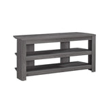 42" Ash Gray Open Shelving TV Stand - Homeroots - Flyclothing LLC