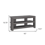 42" Ash Gray Open Shelving TV Stand - Homeroots - Flyclothing LLC