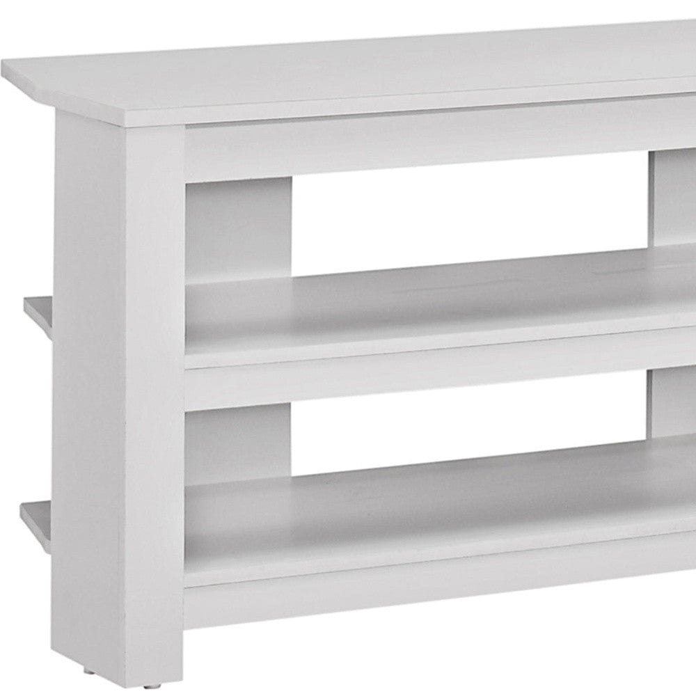 42" White Open shelving TV Stand - Homeroots - Flyclothing LLC