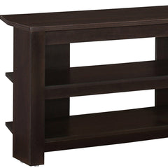 42" Dark Brown Open shelving TV Stand