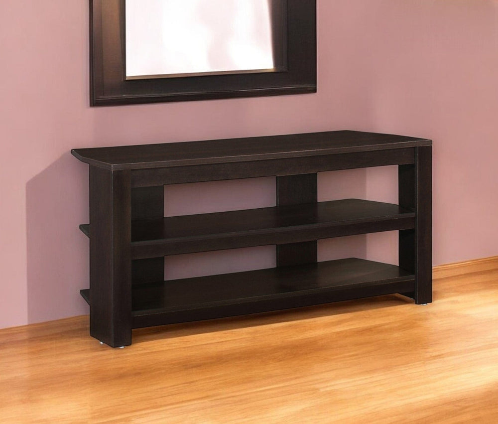 42" Dark Brown Open shelving TV Stand - Homeroots - Flyclothing LLC