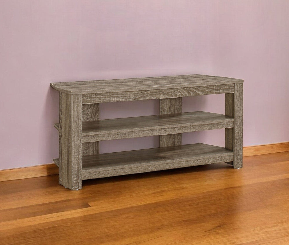 42" Brown Open Shelving TV Stand - Homeroots - Flyclothing LLC
