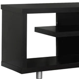60" Dark Brown Cabinet Enclosed Storage TV Stand - Homeroots