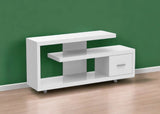 60" White Open Shelving TV Stand - Homeroots