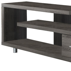 60" Deep Taupe Open Shelving Entertainment Center