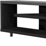 16" Black and Gray Open Shelving TV Stand - Homeroots