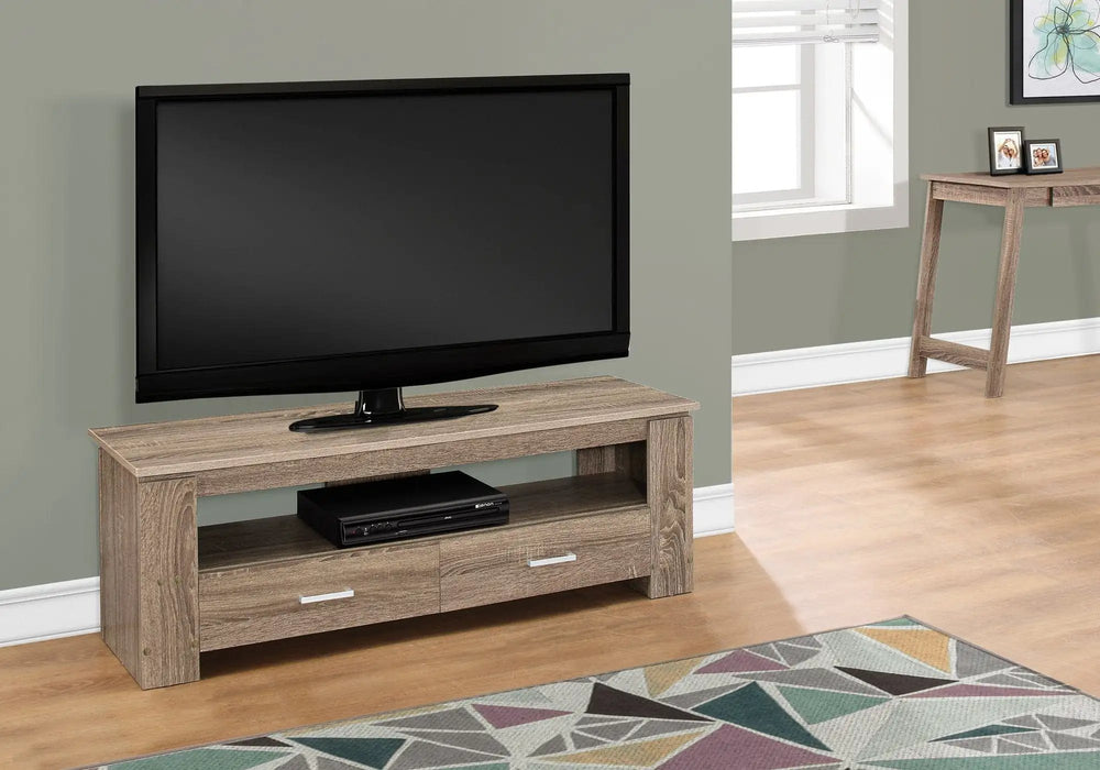 47" Deep Taupe Open Shelving TV Stand - Homeroots - Flyclothing LLC