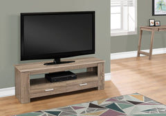 47" Deep Taupe Open Shelving TV Stand - Homeroots
