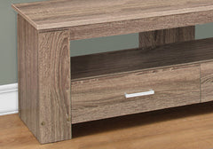 47" Deep Taupe Open Shelving TV Stand - Homeroots