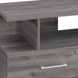 48" Gray Open Shelving Entertainment Center - Homeroots