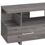 48" Gray Open Shelving Entertainment Center - Homeroots