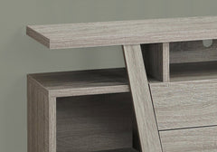 60" Deep Taupe Open Shelving TV Stand - Homeroots