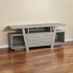 60" Deep Taupe Open Shelving TV Stand - Homeroots