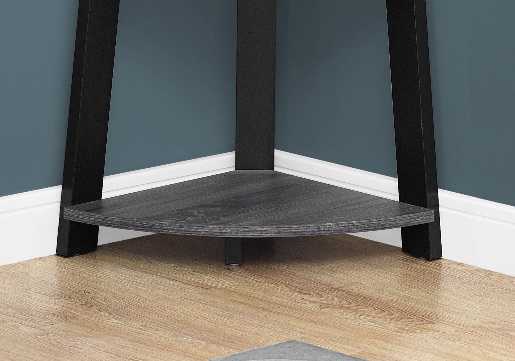 71" Grey Wood Corner Bookcase - Homeroots - Flyclothing LLC