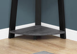 71" Grey Wood Corner Bookcase - Homeroots