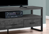 59" Black Cabinet Enclosed Storage TV Stand - Homeroots - Flyclothing LLC