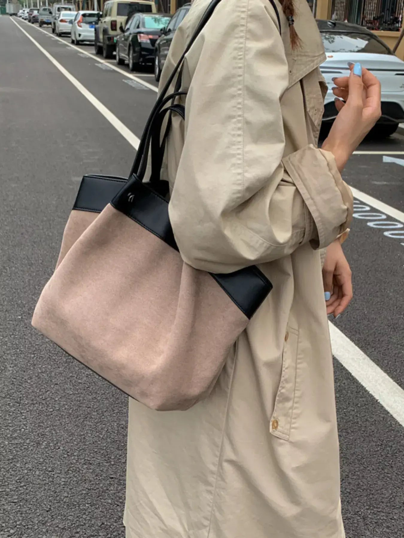 Lightweight Classic Color Tote Bag - Trendsi - Flyclothing LLC