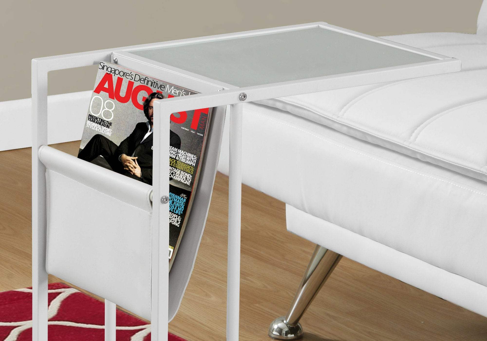 White Modern Metal And Glass Tv Table - Homeroots - Flyclothing LLC