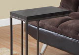 18.25" X 10.25" X 25.25" Cappuccino Particle Board Metal  Accent Table - Homeroots