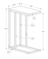 18.25" X 10.25" X 25.25" Cappuccino Particle Board Metal Accent Table - Homeroots - Flyclothing LLC