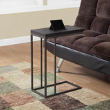 18.25" X 10.25" X 25.25" Cappuccino Particle Board Metal  Accent Table - Homeroots