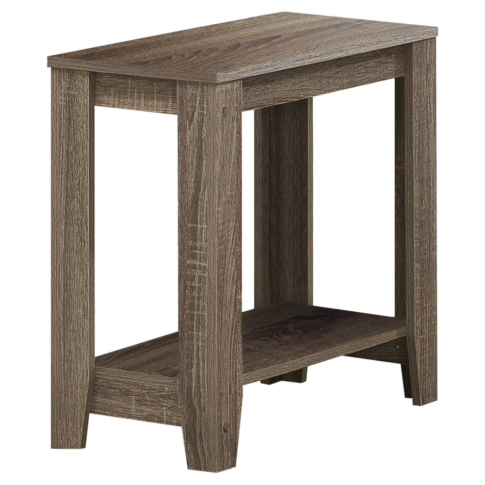 22" Deep Taupe End Table With Shelf - Homeroots