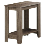 22" Deep Taupe End Table With Shelf - Homeroots
