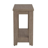 22" Deep Taupe End Table With Shelf - Homeroots