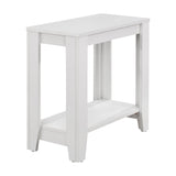 22" White Wood End Table With Shelf - Homeroots