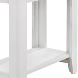 22" White Wood End Table With Shelf - Homeroots