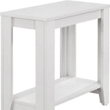 22" White Wood End Table With Shelf - Homeroots