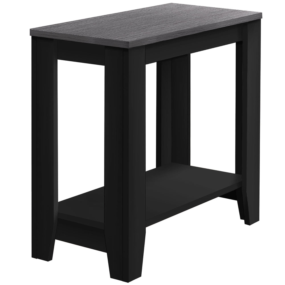 22" Black And Gray End Table With Shelf - Homeroots