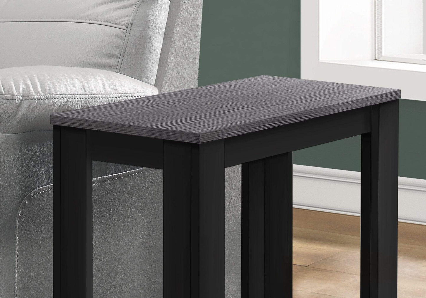 22" Black And Gray End Table With Shelf - Homeroots - Flyclothing LLC