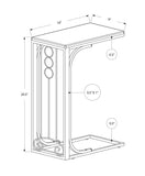16" X 9" X 24.5" Cherrywhite Mdf Top And Metal Base Accent Table - Homeroots